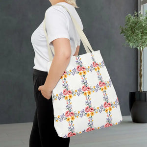 Chic Floral Tote Bag - Eco Friendly Spring Shopping - Dipaliz - Totes