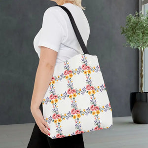Chic Floral Tote Bag - Eco Friendly Spring Shopping - Dipaliz - Totes