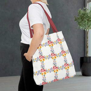 Chic Floral Tote Bag - Eco Friendly Spring Shopping - Dipaliz - Totes