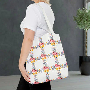 Chic Floral Tote Bag - Eco Friendly Spring Shopping - Dipaliz - Totes