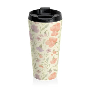 Travel Mug Chic Floral Design Nature Adventure Style - Dipaliz - 15oz - Tumblers