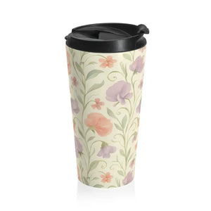 Travel Mug Chic Floral Design Nature Adventure Style - Dipaliz - 15oz - Tumblers