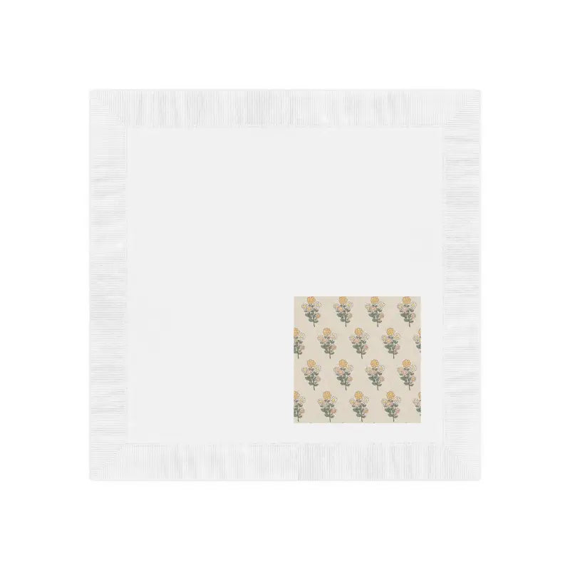 Elevate Events with Chic Floral White Coined Napkins - Home Decor