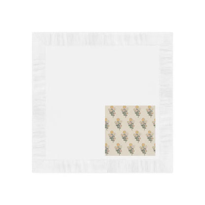 Elevate Events with Chic Floral White Coined Napkins - Home Decor