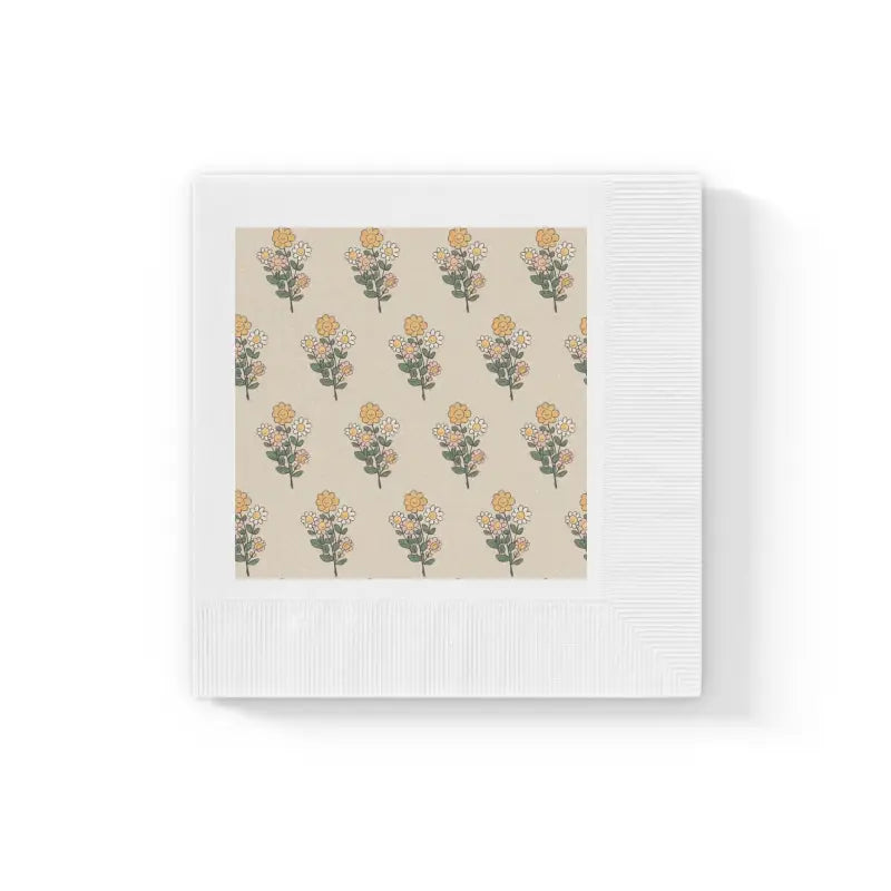 Elevate Events with Chic Floral White Coined Napkins - Home Decor