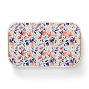 Bento Lunchbox Wooden Lid Delicate Floral Pattern - Dipaliz - one Size - Lunch Box Sets