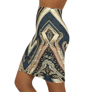 Chic Geometric Pencil Skirt Stylish Office Evening Wear - Dipaliz - Skirts