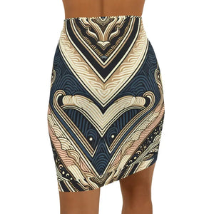 Chic Geometric Pencil Skirt Stylish Office Evening Wear - Dipaliz - Skirts