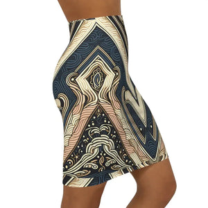 Chic Geometric Pencil Skirt Stylish Office Evening Wear - Dipaliz - Skirts