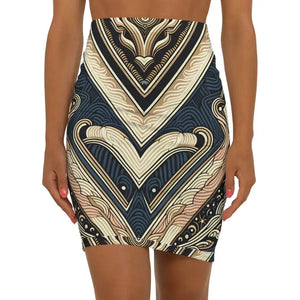 Chic Geometric Pencil Skirt Stylish Office Evening Wear - Dipaliz - Xs / Black Stitching - Skirts