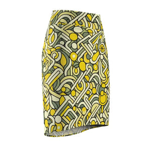 Chic Geometric Print Pencil Skirt Bold Statement Design - Dipaliz - Skirts