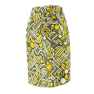 Chic Geometric Print Pencil Skirt Bold Statement Design - Dipaliz - Skirts