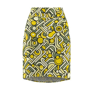 Chic Geometric Print Pencil Skirt Bold Statement Design - Dipaliz - Skirts