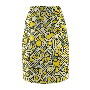 Chic Geometric Print Pencil Skirt Bold Statement Design - Dipaliz - Skirts