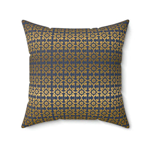 Polyester Square Pillow Gold Pattern Luxury Comfort - Dipaliz - Throw Pillows