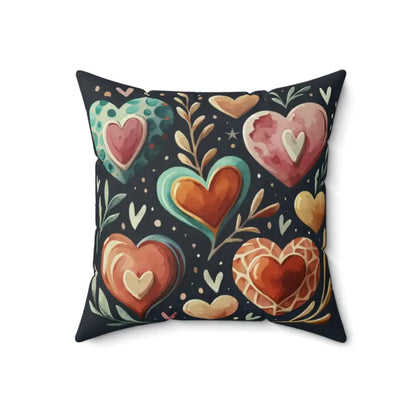 Cozy Hearts Throw Pillow: Add Love to your Home Décor! - 18’’ × Decor