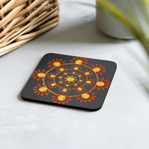 Kitchen and Dining - Vibrant Geometrical Pattern Coaster Set Heat Resistant - Dipaliz