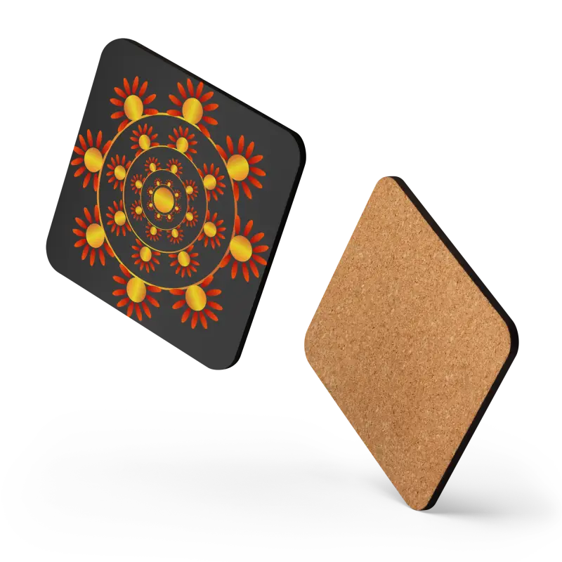 Vibrant Heat-resistant Coasters by Dipaliz Elegance - Kitchen and Dining