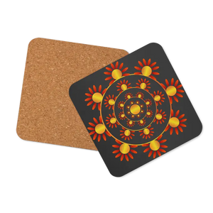 Kitchen and Dining - Vibrant Geometrical Pattern Coaster Set Heat Resistant - Dipaliz
