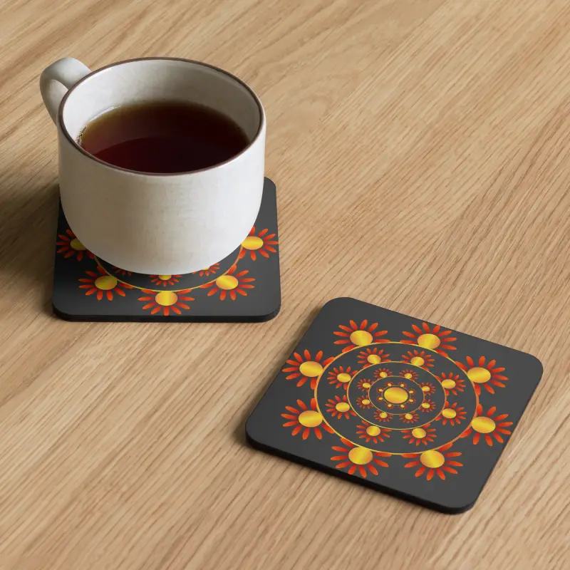 Vibrant Heat-resistant Coasters by Dipaliz Elegance - Kitchen and Dining