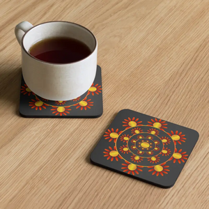 Kitchen and Dining - Vibrant Geometrical Pattern Coaster Set Heat Resistant - Dipaliz