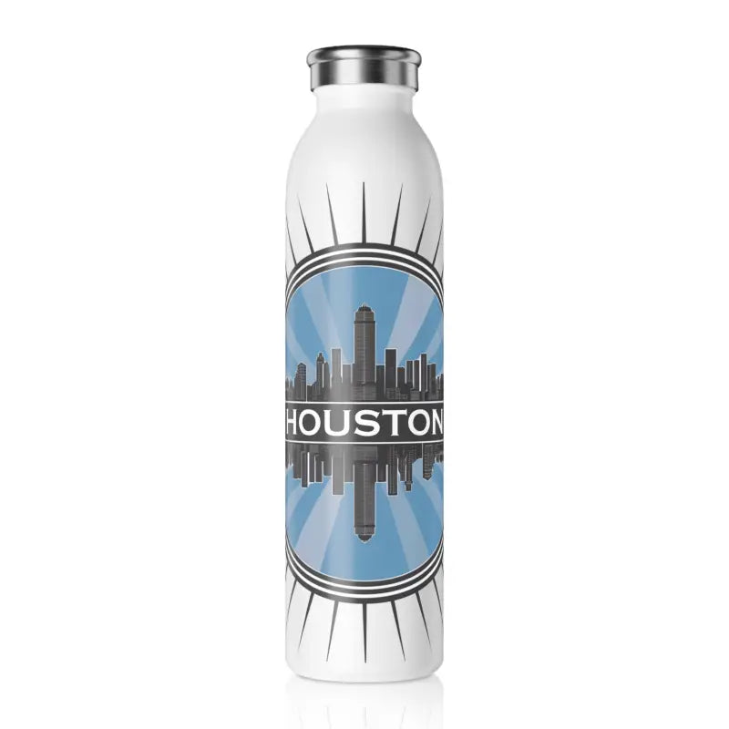 Houston Skyline Chic Stainless Steel Water Bottle - Stay & Hydrated - 20oz / White