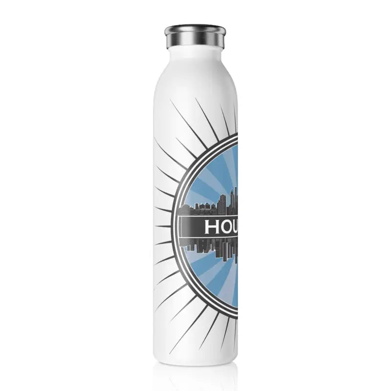 Houston Skyline Chic Stainless Steel Water Bottle - Stay & Hydrated - 20oz / White