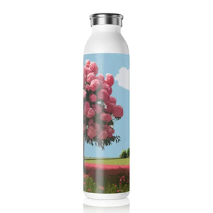 Slim Water Bottle Rose Tree Fashion Hydration - Dipaliz - 20oz / White - Bottles