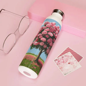 Slim Water Bottle Rose Tree Fashion Hydration - Dipaliz - 20oz / White - Bottles