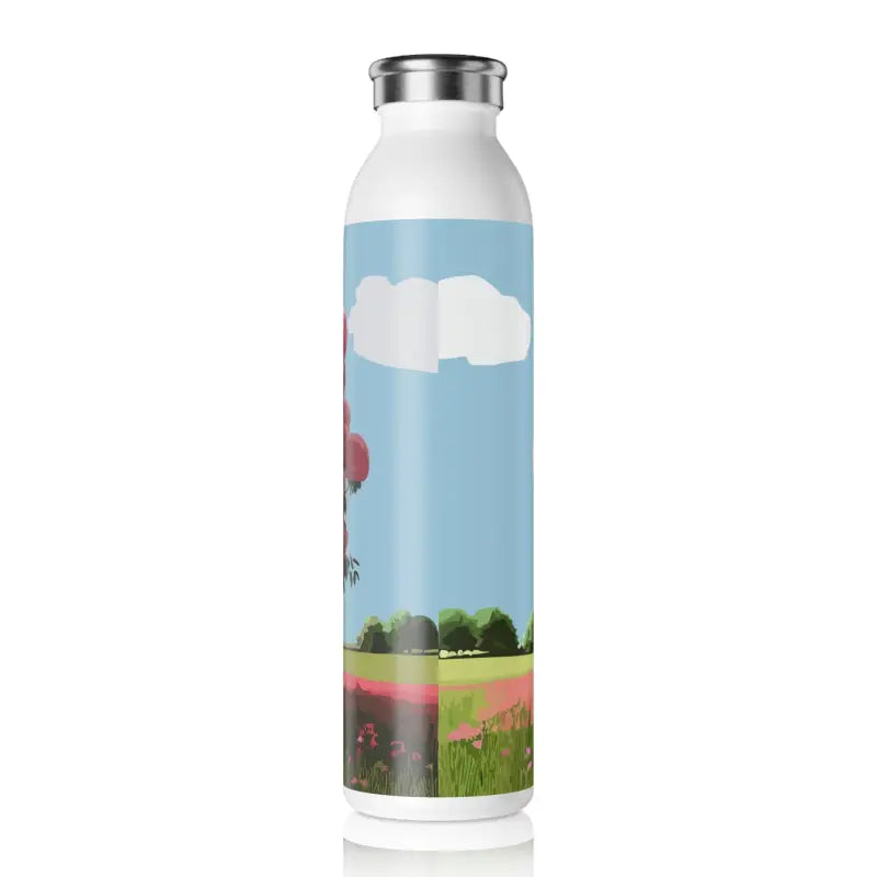 Stay Stylishly Hydrated: Slim Rose Tree Water Bottle - 20oz / White Mug