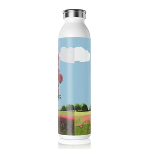 Slim Water Bottle Rose Tree Fashion Hydration - Dipaliz - 20oz / White - Bottles