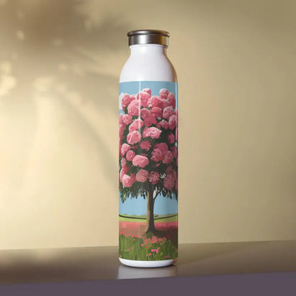 Stay Stylishly Hydrated: Slim Rose Tree Water Bottle - 20oz / White Mug