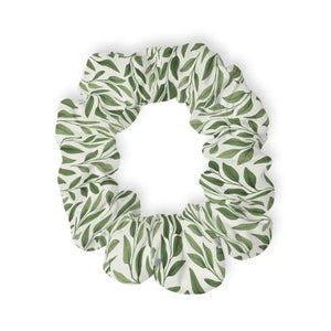 Leaf Print Scrunchie Soft Ivory Chic Hold Endless Leafy Vibes Dipaliz - 4’’ × - Hair Bands