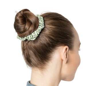 Leaf Print Scrunchie Soft Ivory Chic Hold Endless Leafy Vibes Dipaliz - 4’’ × - Hair Bands