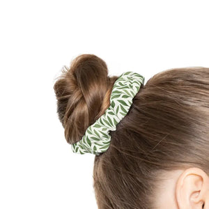 Leaf Print Scrunchie Soft Ivory Chic Hold Endless Leafy Vibes Dipaliz - 4’’ × - Hair Bands