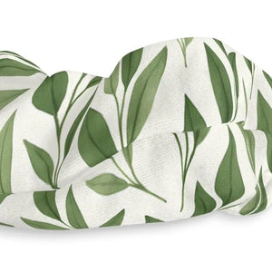 Leaf Print Scrunchie Soft Ivory Chic Hold Endless Leafy Vibes Dipaliz - 4’’ × - Hair Bands