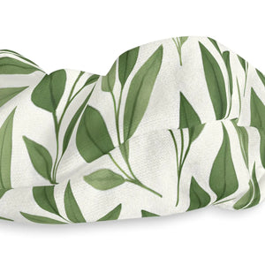 Chic Leaf Print Scrunchie Hair Accessory Floral Tie Stylish Gift for Her Nature Inspired Perfect All Occasions - Bands