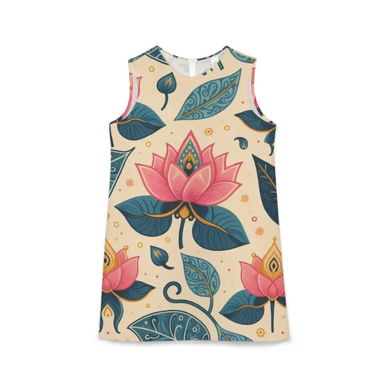 Chic Lotus Flower Sleeveless Dress - Effortless Elegance - Dresses