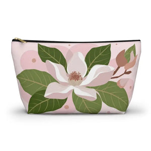 Magnolia Accessory Pouch - Elegant Organizer - Dipaliz - Large / Black Zipper - Cosmetic & Toiletry Bags