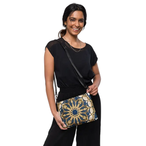 Crossbody Bag Mandala Pattern Faux Leather Vibrant Style Dipaliz - Cross Body Bags