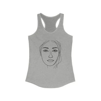 Turn Heads with the Chic Minimalist Racerback Tank - Heather Grey / s Top