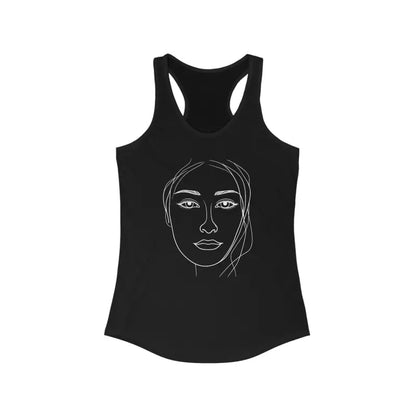 Turn Heads with the Chic Minimalist Racerback Tank - Solid Black / Xs Top