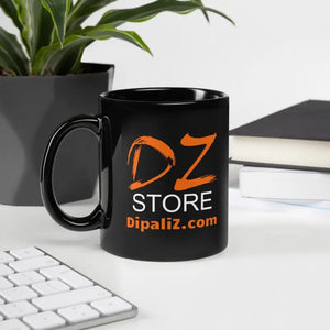 Black Glossy Mug - Sophisticated Morning Coffee Cup - Dipaliz - 11oz - Mugs