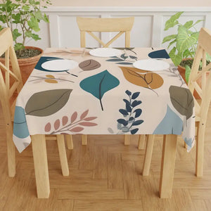 Muted Colors Tablecloth - Autumn Leaves Chic Dining - Dipaliz - one Size / White - Tableware