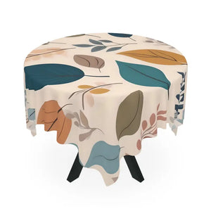 Muted Colors Tablecloth - Autumn Leaves Chic Dining - Dipaliz - one Size / White - Tableware