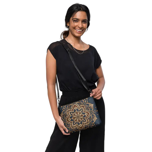 Chic Mandal Navy Blue Crossbody Bag for Stylish Adventures - Bags