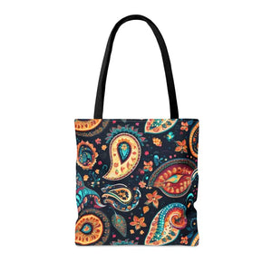 Aop Tote Bag Paisley Pattern Bold Statement Design Dipaliz - Handbags