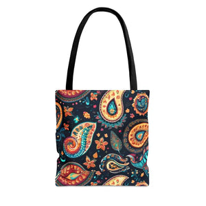Aop Tote Bag Paisley Pattern Bold Statement Design Dipaliz - Handbags
