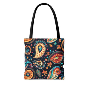 Aop Tote Bag Paisley Pattern Bold Statement Design Dipaliz - Handbags