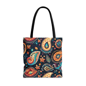 Aop Tote Bag Paisley Pattern Bold Statement Design Dipaliz - Handbags